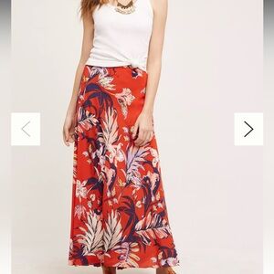 Anthropologie Paso Robles Silk Skirt